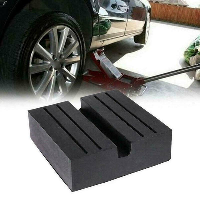 Floor Slotted Car Rubber Jack Pad Frame Protector Guard Adapter Jack Disk Pad Tool for Pinch Weld Side Lifting Disk Auto Repair Maintenance Accessory