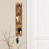 Wall Mounted Key Holder Vertical Decorative with Hooks Space Saving Hanger Rack for Laundry Room
