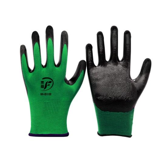 12 пар рабочих перчаток с регулируемым запястьем, пятью пальцами, противоскользящие, толстые, износостойкие, безопасная работа