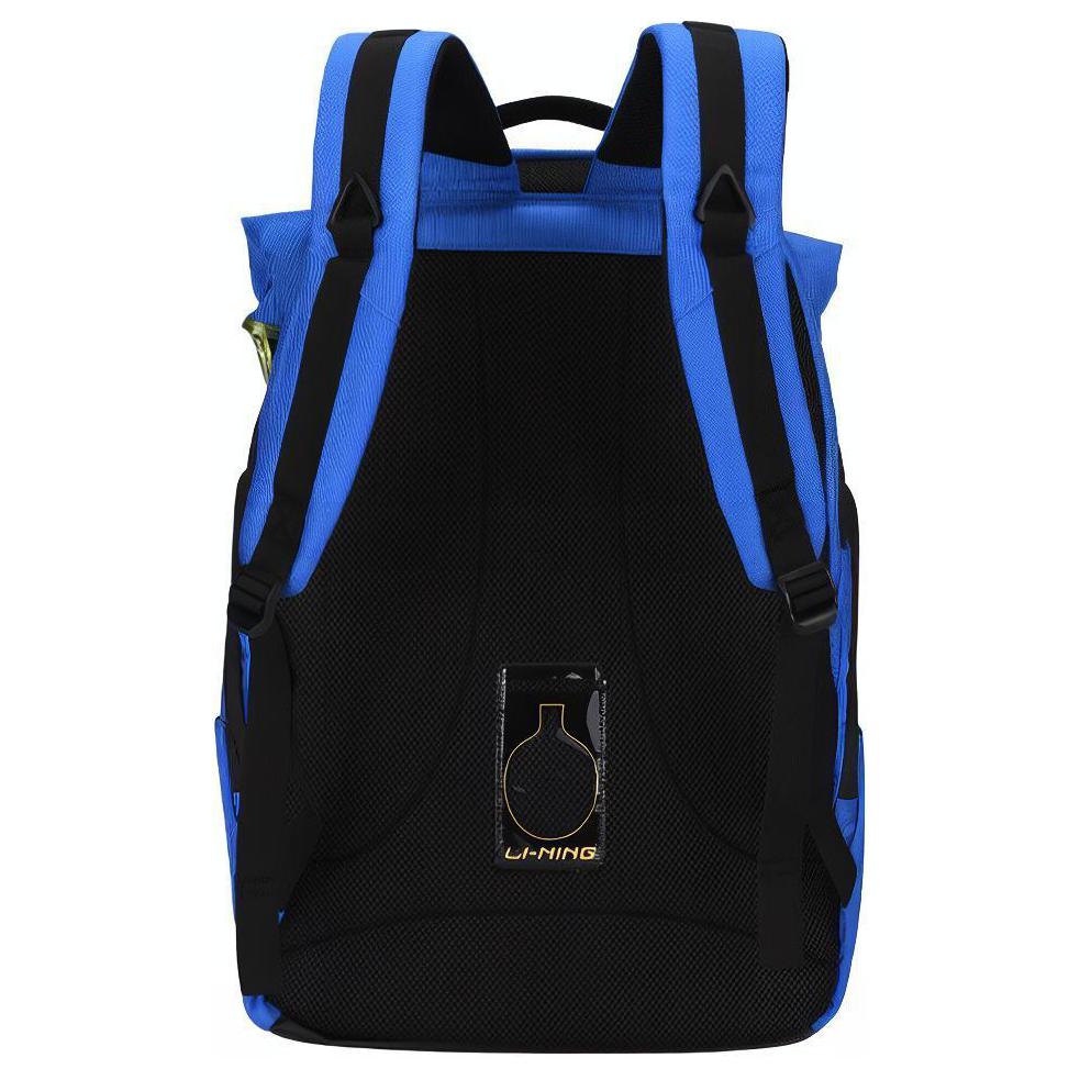 Li Ning Table Tennis Series Large Capacity Waterproof Casual Polyester Sports Backpack Unisex Backpack Crystal-Blue ABSS071-2