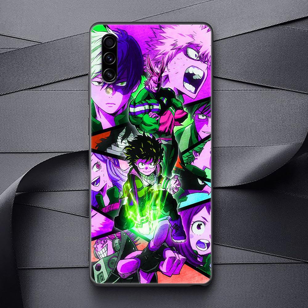 Аниме Моя геройская академия Черный мягкий чехол для телефона для Samsung Galaxy A90 A80 A70 A70S A60 A50 A40 A30 A30S A20S A20E A10 A10E Фундас