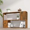 VidaXL Bookcase Smoked Oak 100x24x63 Cm Engineered Wood 816038