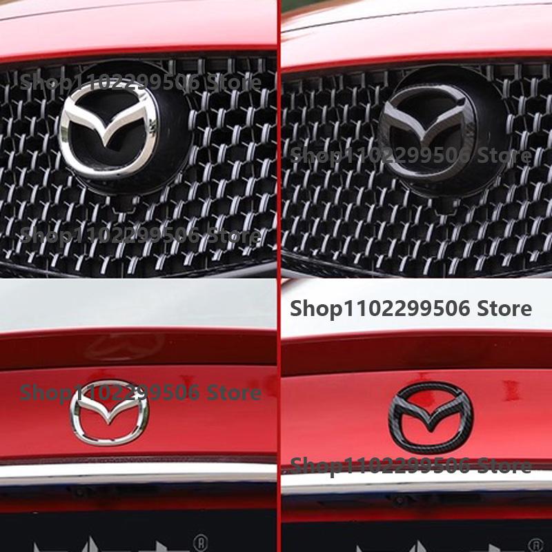 Значок решетки радиатора автомобиля, эмблема багажника для Mazda 6 2014 15 16 17 18 19, черный карбоновый руль, наклейка на заднюю часть кузова, аксессуары
