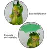 Frog Garden Statue Resin Frog Figurine with Umbrella Yard Ornament Outdoor Frog Sculpture Decor for Garden Patio