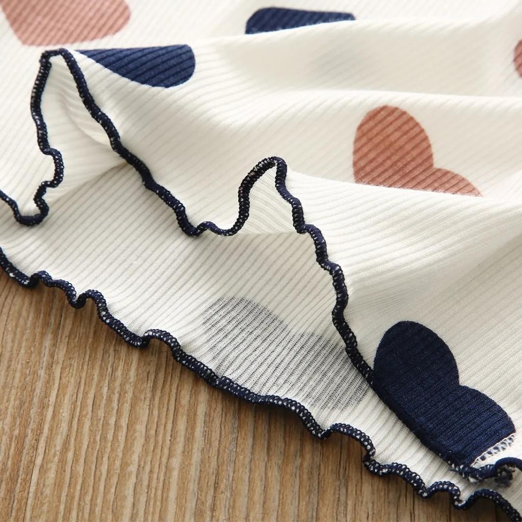 Весенне-осенне-летние пижамы для девочек, детская домашняя одежда, детский костюм с рукавами три четверти, комплект из двух предметов с кондиционером