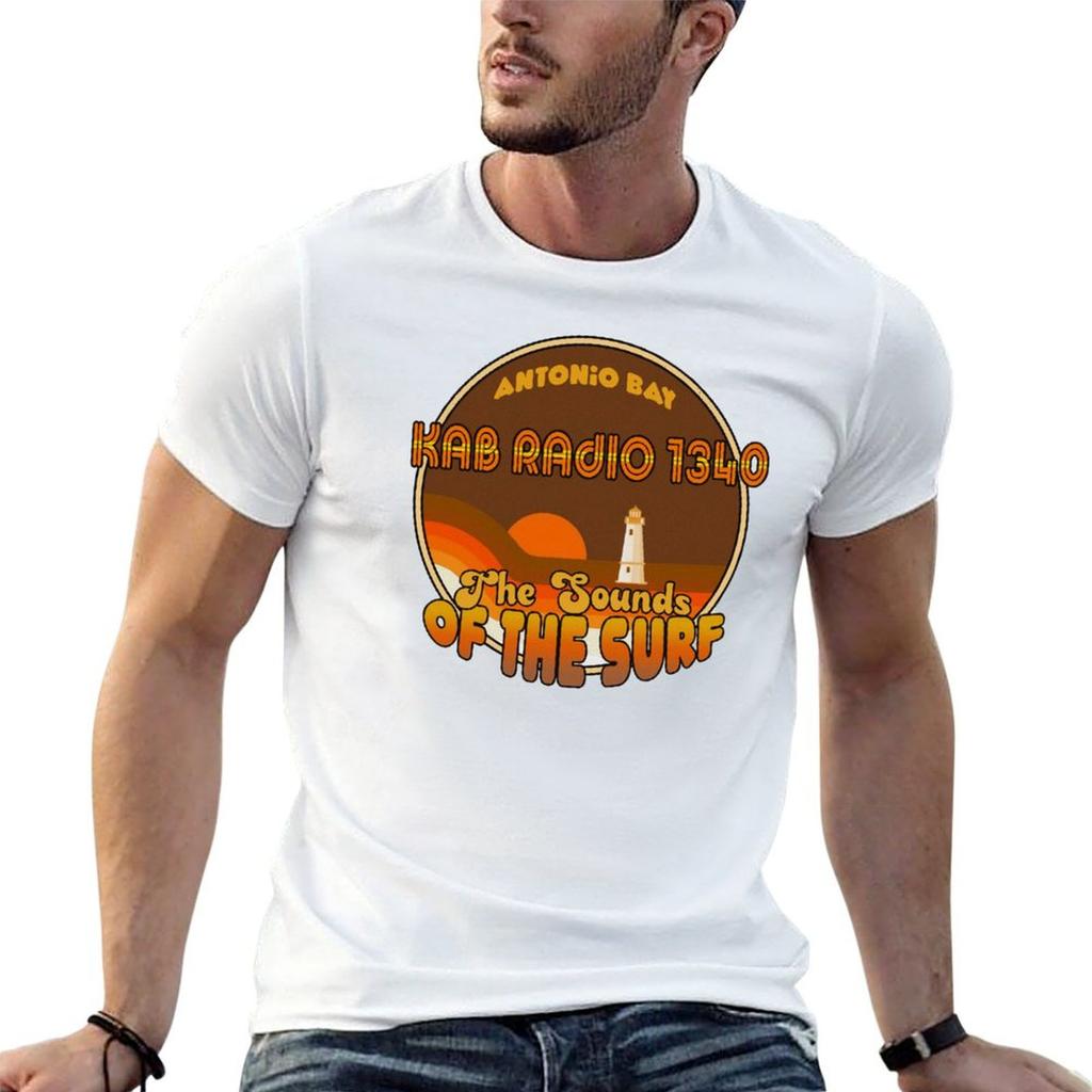 Kab Radio 1340 Antonio Bay Sounds Of The Surf Retro Vintage Theme Tshirt T Shirt Unisex Plain Graphic T Shirts For Unisex Tshirt