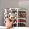 5-ярусный герметичный органайзер для специй, штабелируемые контейнеры для хранения специй, герметичный органайзер для приправ с прозрачными разделенными отсеками для специй, трав, приправ