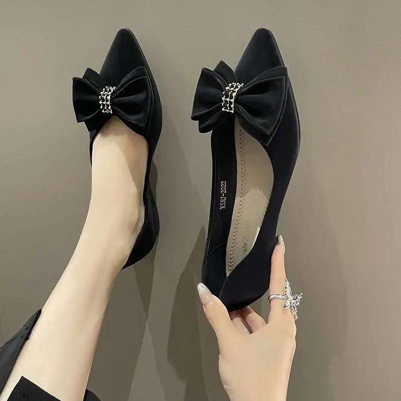 Женские туфли с заостренным носком, женские туфли-лодочки на квадратном каблуке, модная повседневная обувь, удобная и элегантная, оригинальная обувь Mark On Offer