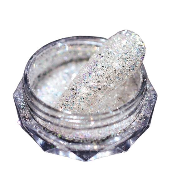 Yousheng Nail Powder Стойкий голографический DIY Зеркальный эффект Блестящий порошок для ногтей для маникюра