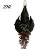 Mysterious Atmosphere Plant Display Bat Shaped Hanging Planter, Gothic Pot for Indoor Outdoor Garden Fantasy Style Porch Wall Decor, Unique