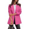 Women's  Work Casual Long Sleeve V-Neck Single Button Solid Color Coat