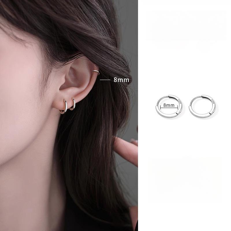 Простой круг, круглые серьги, женские серьги-гвоздики, премиальные застежки для ушей
