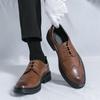 Модные деловые формальные кожаные туфли класса люкс для мужчин, повседневные, классические, свадебные, модные, ручной работы, качественные, оксфордские, остроносые, офисные, дерби