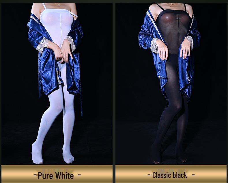 Qinghe 10D прозрачные чулки с подвязками и регулируемый ремешок, комплект из топа-трубы