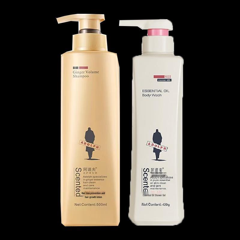 Adolph Ginger Anti-Hair Loss Shampoo & Classic Charm Shower Gel Set