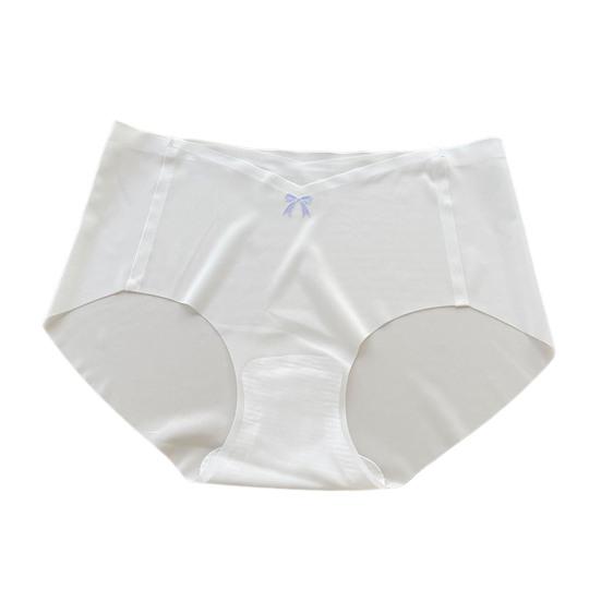 Ultra-Thin Seamless Ice Silk Panties for Women Mid Waisted Soft Stretchy Underwear Breathable Invisible Briefs