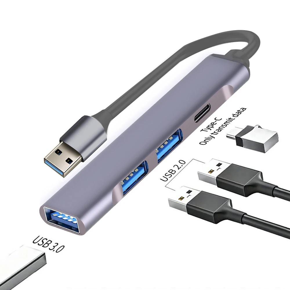 4 порта USB 3.0 HUB Type C док-станция Multi USB C Splitter Type-C 5 Гбит/с высокоскоростная передача данных USB 3.0 OTG адаптер для Macbook Pro