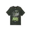 Nike T Shirts Men's Sequoia Red Crew Neck Moderate Straight Fit HF6200-355