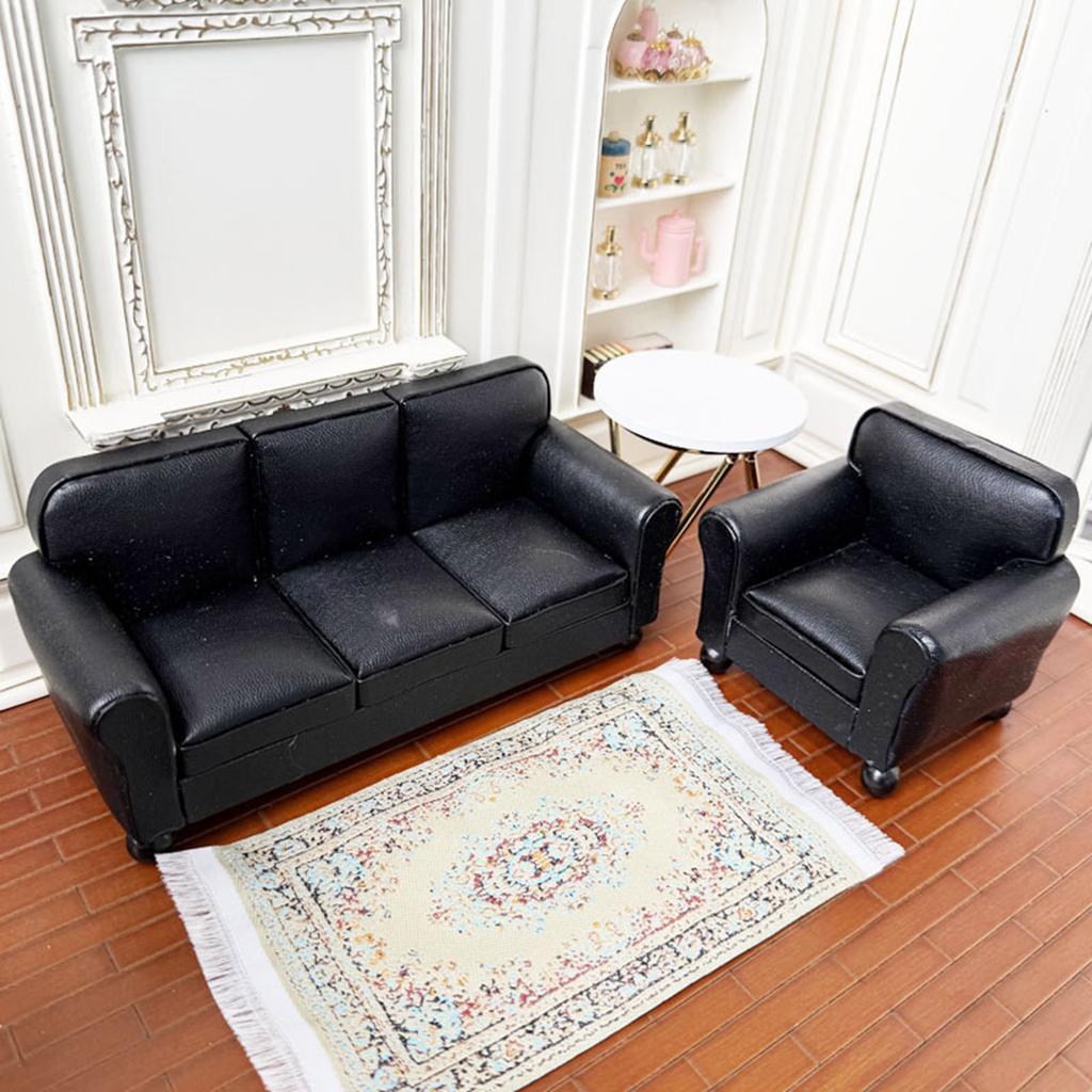 Миниатюрная модель дивана, фигурка для кукольного домика масштаба 1/12, мебель, отлично подходит для украшения сцены спальни и гостиной