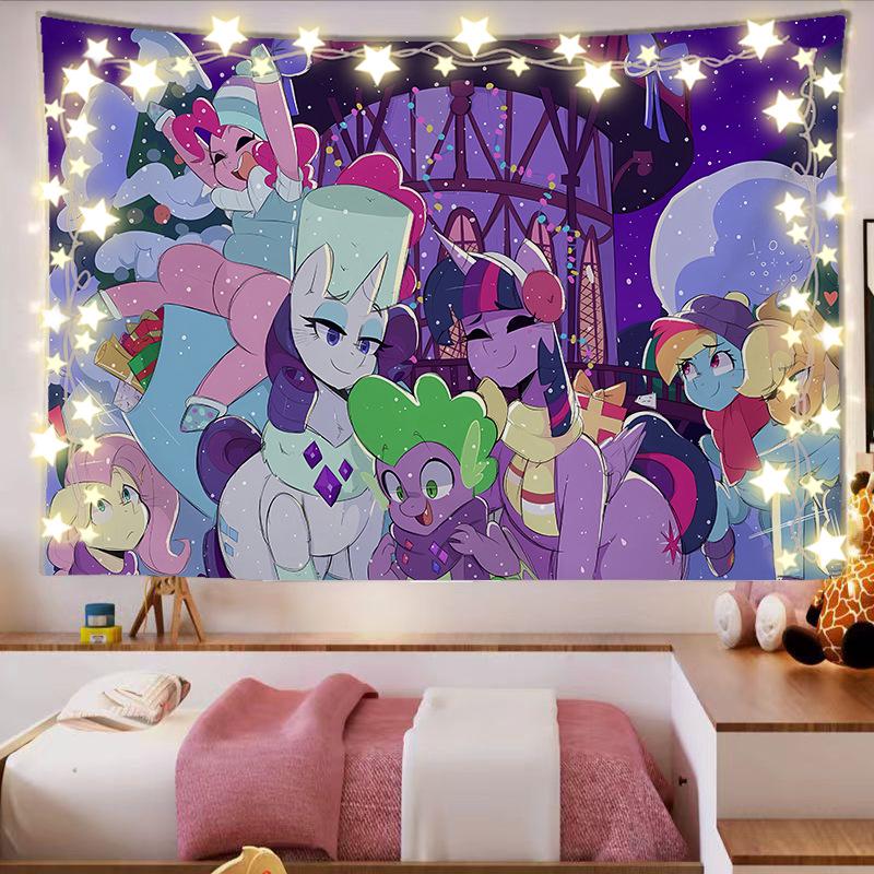 Гобелен My Little Pony - Милый Декор для Комнаты Девочки, Общежития, Настенное Украшение, Фон.