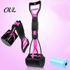 Durable Pet Poop Scooper Dog Pooper Scooper, Portable Waste Cleanup Tool with 20 Bags, Foldable Supplies Carry Case, for Yard, Lawn, Outdoor