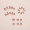 Simple, clean and light French style, wind removable manicure sheet 30 pieces press on nails