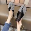 Rhinestone Woman Slippers Outside Flat Slides New Collection High Quality On Offer Sandals Low Price Korea Style Shoes for Women
