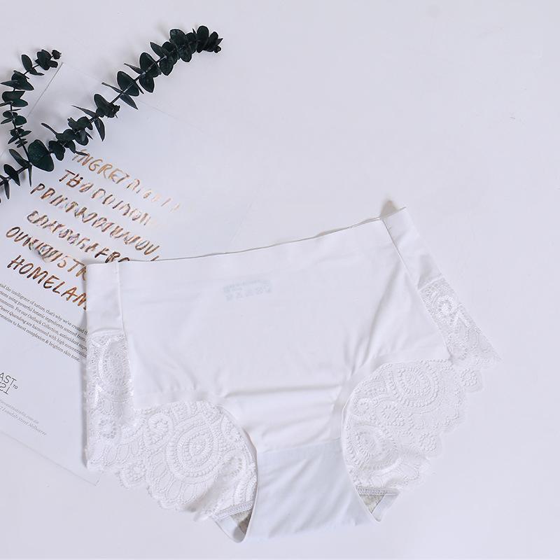 Женское сексуальное нижнее белье Трусики средней посадки Нижнее белье Кружево Чистый цвет Хлопок Женское нижнее белье Трусы
