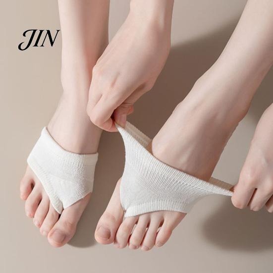Flip Flop Socks Women Flip-Flop Socks, Cotton Open Toe Half Foot Low Cut Thongs Liner for Flops Clogs Slides Breathable