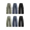 American-Style Streetwear Large Pocket Pleated Cargo Wide-Leg Pants Unisex 2025 Autumn Trendy Functional Outdoor Casual Long Pants