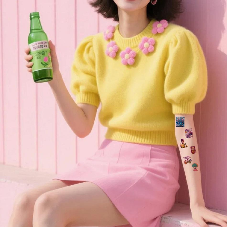 10/20/30 шт. K-Pop Охотник на демонов Аниме периферия Мультяшные граффити Креативные тату-наклейки наклейки милые переводные татуировки