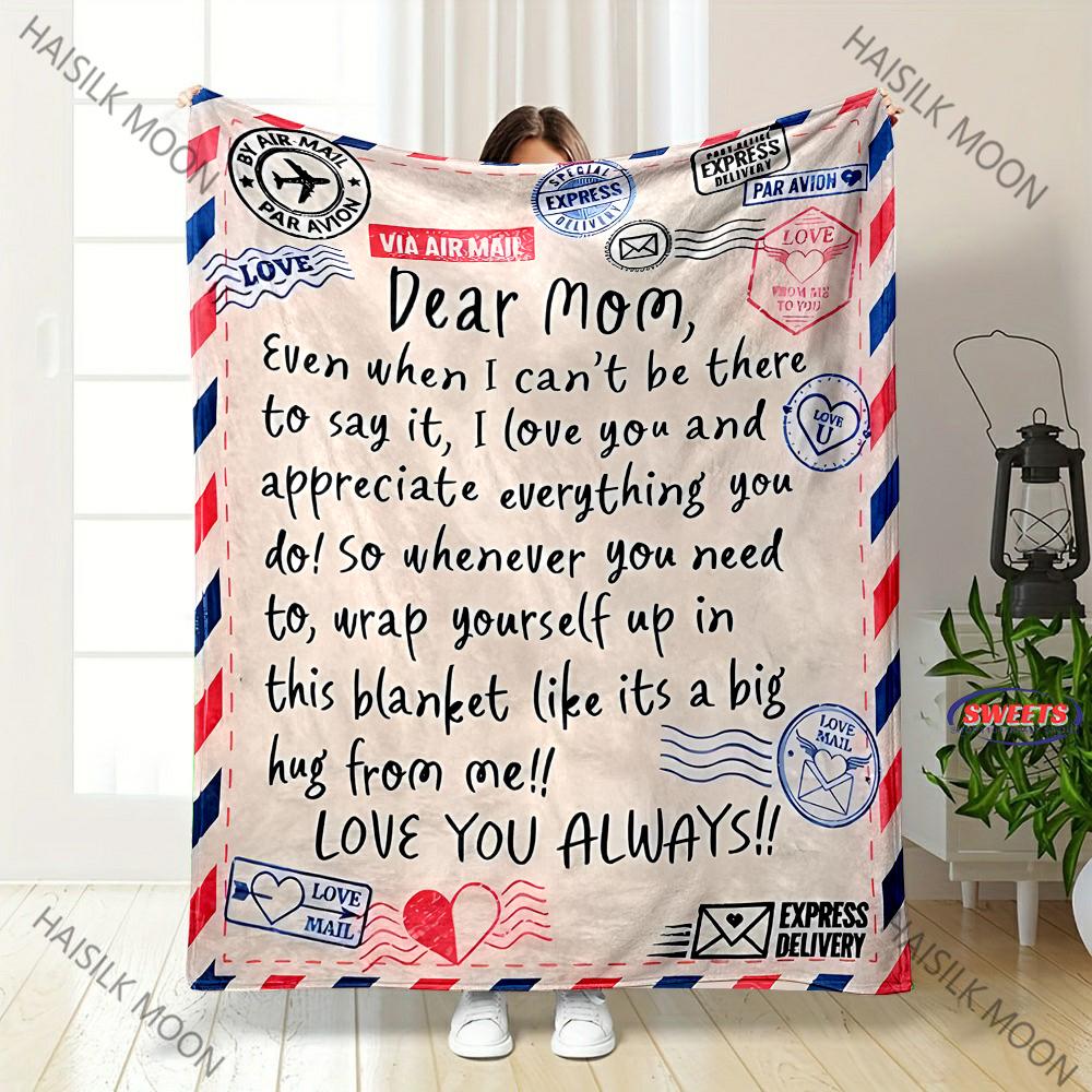 Throw Blankets Anniversary Birthday Mother's Day Gift for Mom from Daughter Son,Super Soft Flannel Throw Blankets for Bed Couch