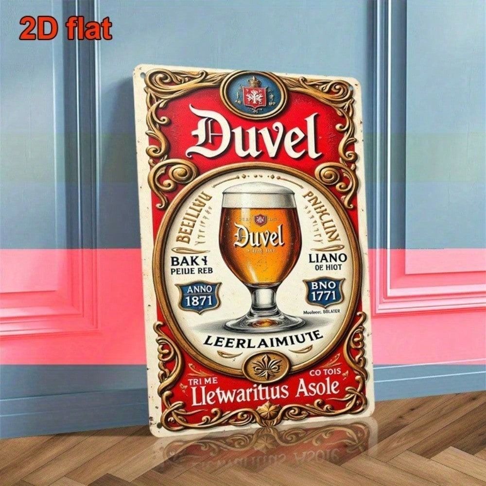 Металлический Плакат Duvel Бельгийское Пиво Винтажный Ретро Оловянный Знак для Декора Стены Бара