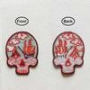 Панк-черепа, железная нашивка, наклейки с вышивкой, термопресс, аппликация, Parches, Ropa, наклейки для одежды, полосатый термоклейкий значок «сделай сам»