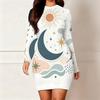 Plus Size Women Long Sleeve Slim Bodycon Midi Dress Soft Premium Casual Party Evening Outfit