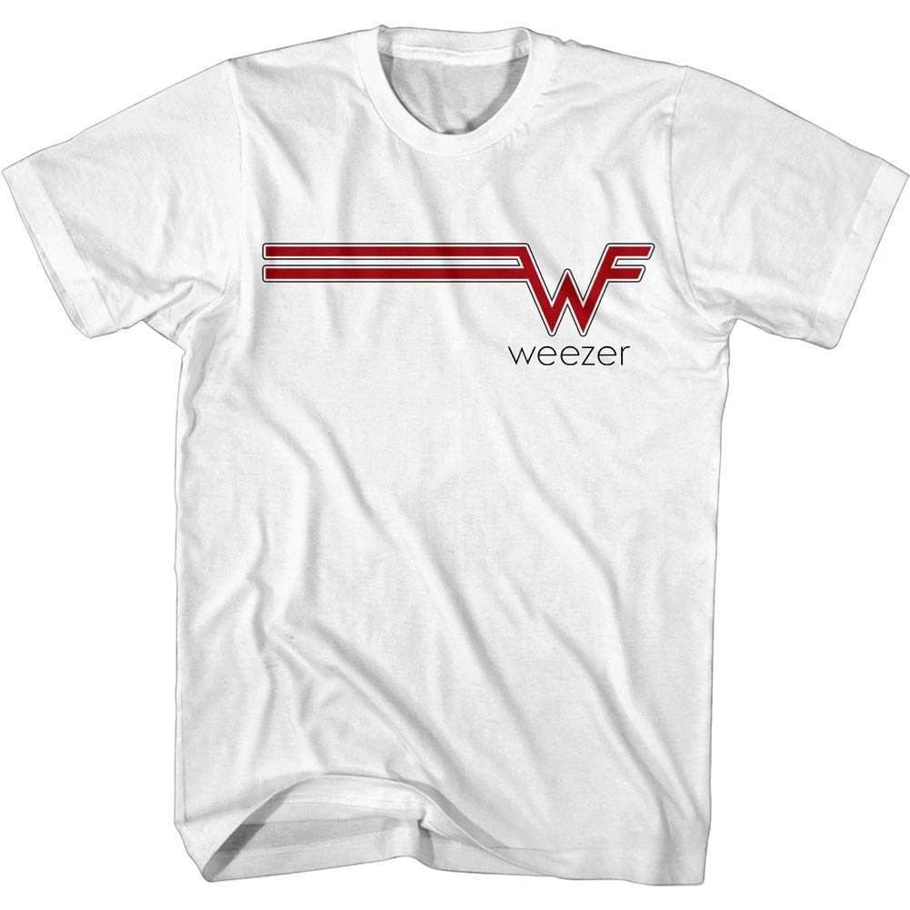 Мужская футболка Weezer с полосатым логотипом