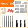 Stainless Steel Clay Sculpting & Trimming Tool Set for Pottery and Figurine Modeling