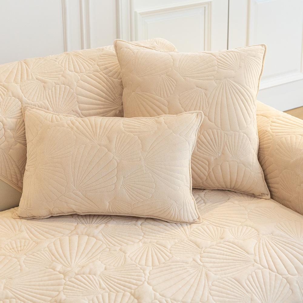 Скандинавская хрустальная бархатная подушка для дивана, утолщенная, новая, кремовая, нескользящая подушка для дивана, чехол для дивана, полотенце