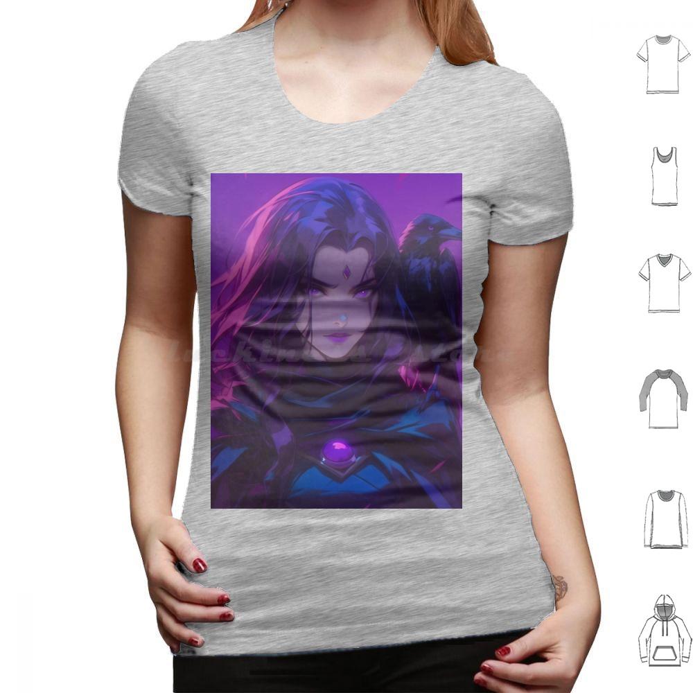 Raven3 T Shirt Men Women Kids 6xl Raven Infinite Aspire Go Titans Aesthetic Synthwave Raven Goth Cartoon Superhero Teen Tt