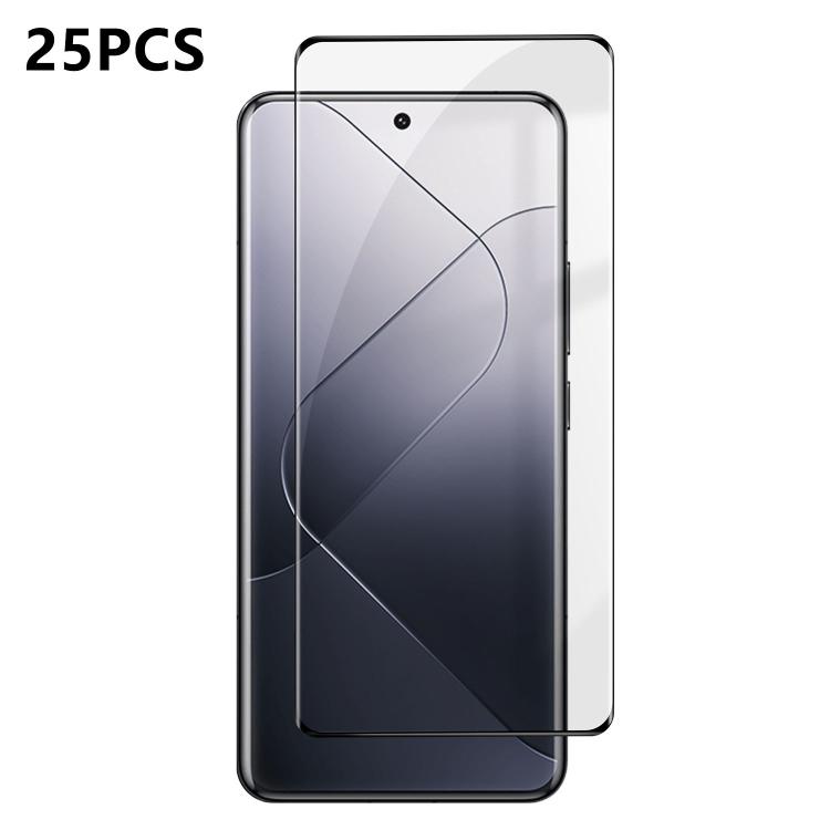 25pcs High-Aluminum Curved Tempered Glass Film For Redmi Note 15 Pro+ Global, Full-Coverage HD Anti-Fingerprint Screen Protector