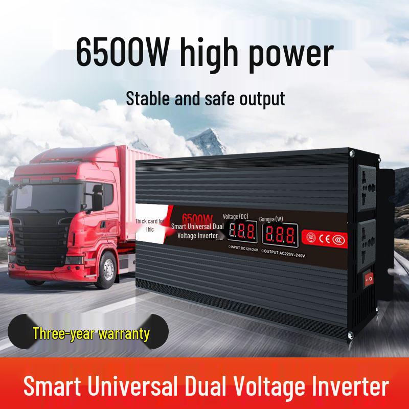 Высокомощный инвертор с чистой синусоидой и интеллектуальным управлением: 12В/24В/48В/60В на 220В для использования в автомобиле и дома
