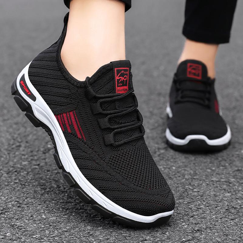 Обувь женская спортивная обувь 2025 универсальная женская одинарная обувь мягкая подошва удобная и не утомляет ноги кроссовки дышащая обувь из ткани 'муха'