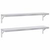 VidaXL Wall Shelves 2 Pcs 100x23.5 Cm Silver Stainless Steel, Floating Shelf, Wall Display Shelf, Panel 3214504