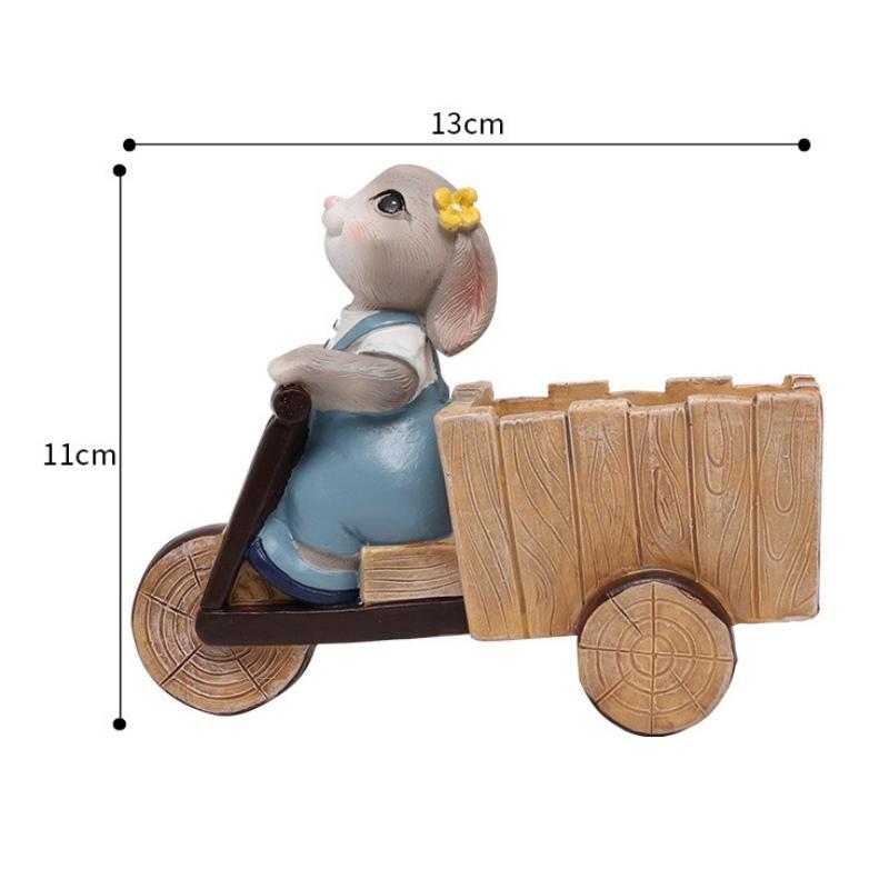 Горшок для цветов в форме кролика с дренажным отверстием, цветочный горшок, контейнер для суккулентов, садовый горшок для бонсай, украшение для стола