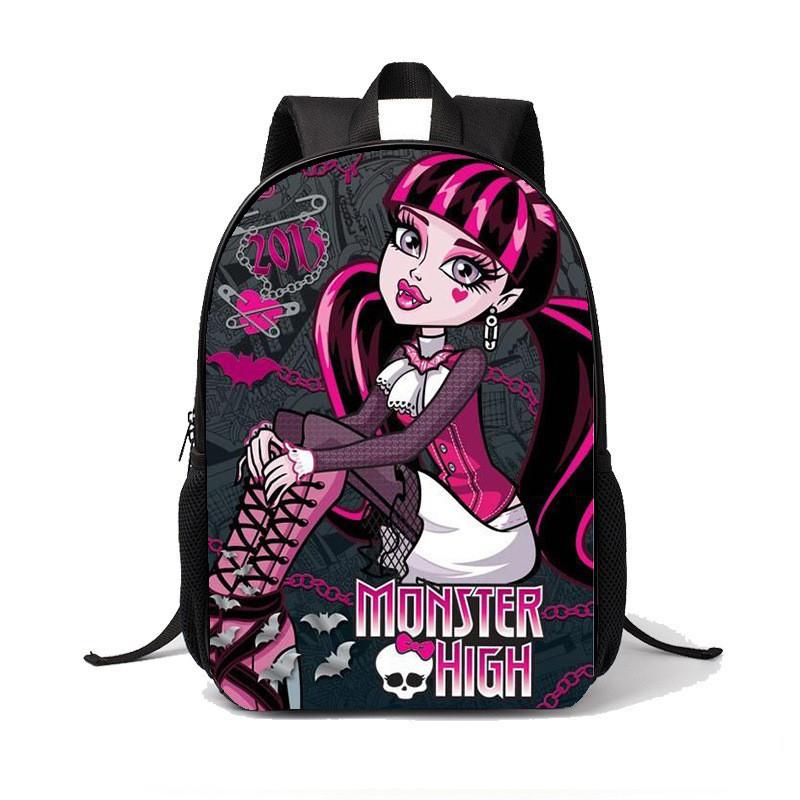 Школьный рюкзак для девочек и мальчиков из легкого нейлона с принтом Monster High для школы