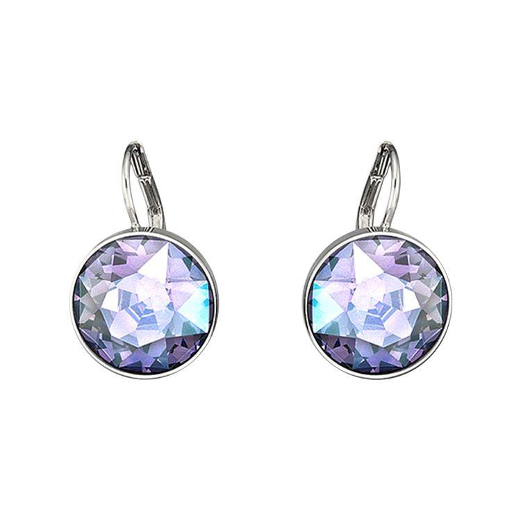 Swarovski Серьги Bella с пирсингом, цвет фиолетовая Аврора, женские серьги 5030703