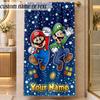 Beach TowelSuper Mario Custom Name Text Personalized Soft Towel for Beach Pool Indoor Home Decor Gift