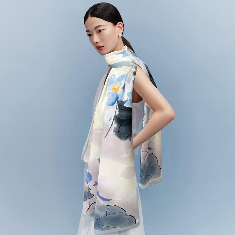 Wensli Mulberry Silk Scarf & Shawl Gift Box for Women