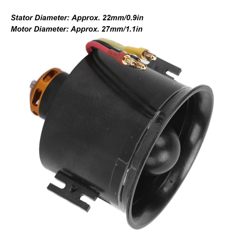 70мм 6-лопастной канальный вентилятор EDF с бесколлекторным двигателем QF2827 KV3800 для радиоуправляемых самолетов