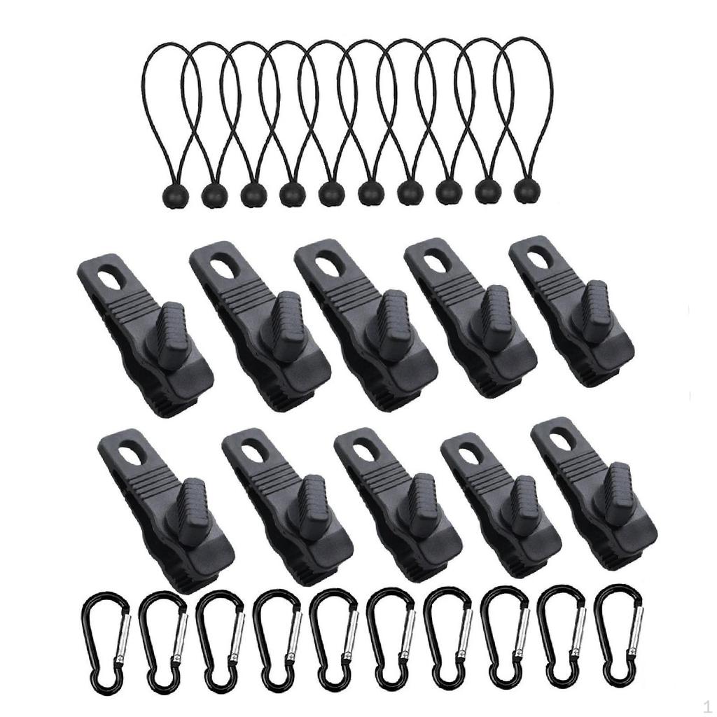 30 шт./компл. зажимы для брезента, карабины, инструменты для кемпинга, пряжка, зажим для палатки, замок, ручка для улицы